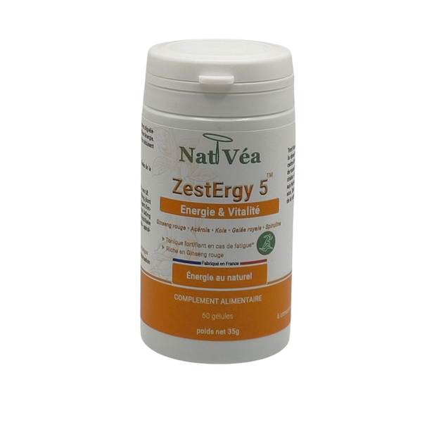 ZestErgy5™ – Complément alimentaire Énergie & Vitalité – 60 gélules